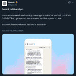 OpenAI - Search in WhatsApp