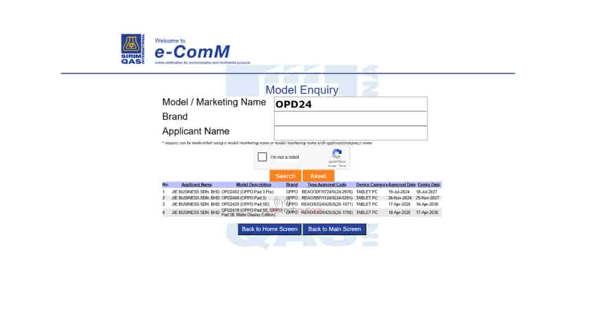 OPPO Pad SE Matte Display Edition - SIRIM Certification