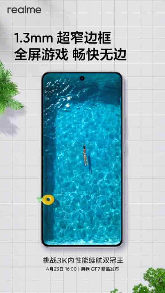 Realme GT 7 - Bezel Size