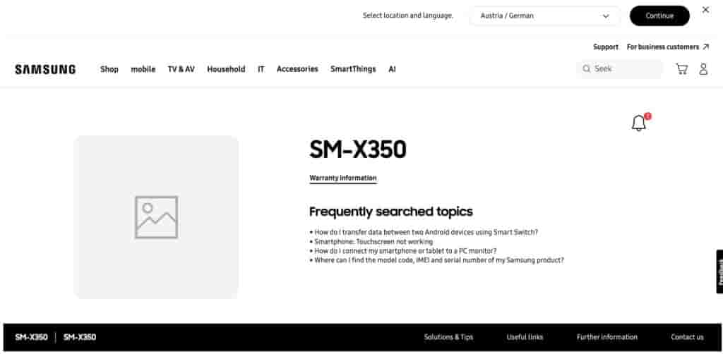 Samsung Galaxy Tab Active 5 Pro (SM-X350) - Austria & Germany Support Page