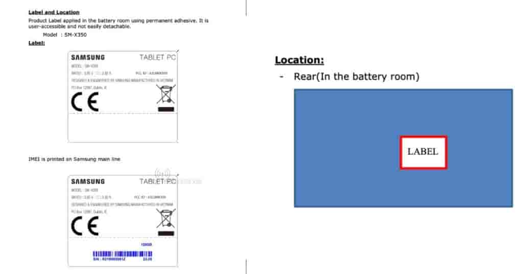 Samsung Galaxy Tab Active 5 Pro (SM-X350 - WiFi only) - FCC Certification (15W Fast Charging Support)