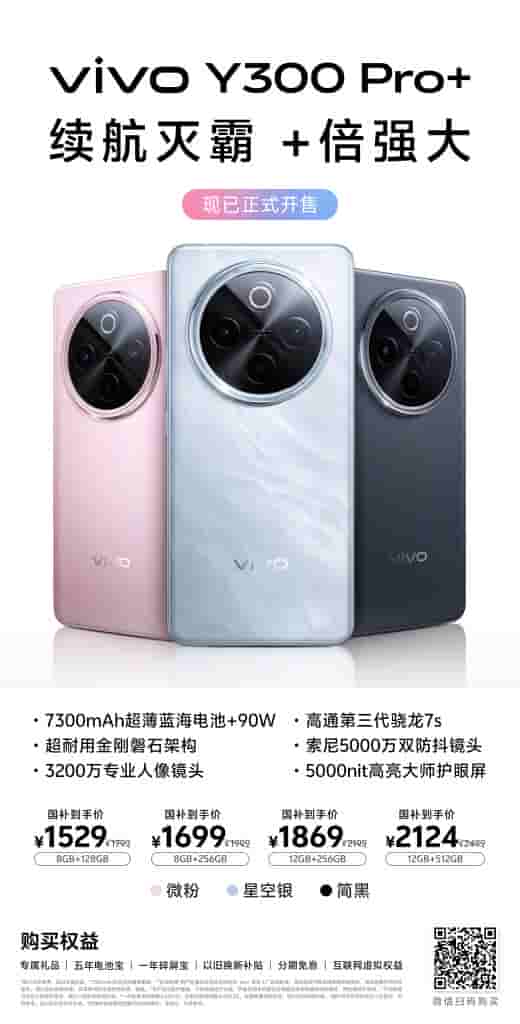 Vivo Y300 Pro+ Smartphone - Now on Sale in China (Poster Image)
