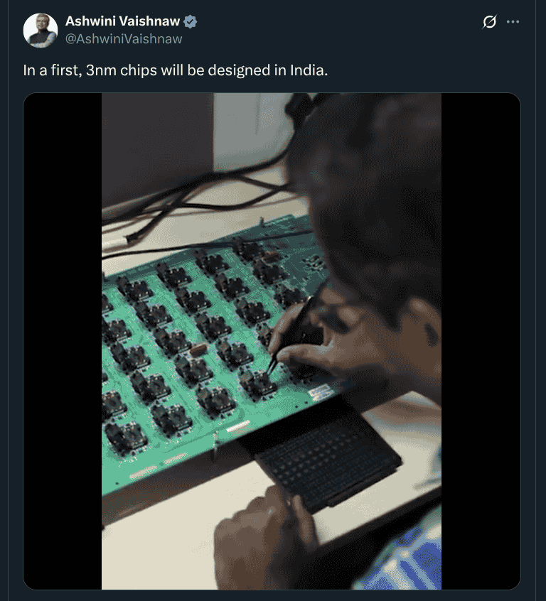 3nm Chip Design in India - X Post