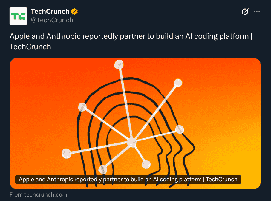 Apple and Anthropic Partners to Build an AI Coding Platform