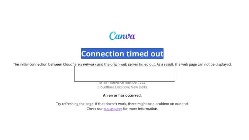 'Connection Timed Out' Error Leaves Canva Users Unable to Access ...