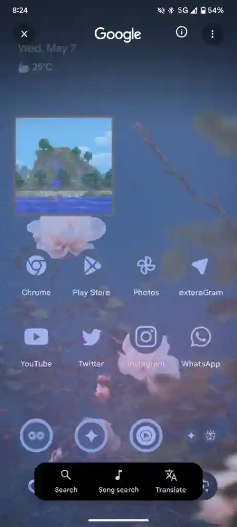 Google's New Circle to Search Layout (1) - in Dark Theme