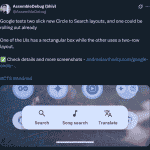 Google's New Circle to Search Layout - X Post