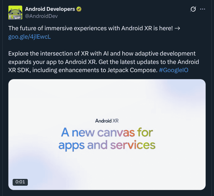 Immersive Experience with Android XR - X Post