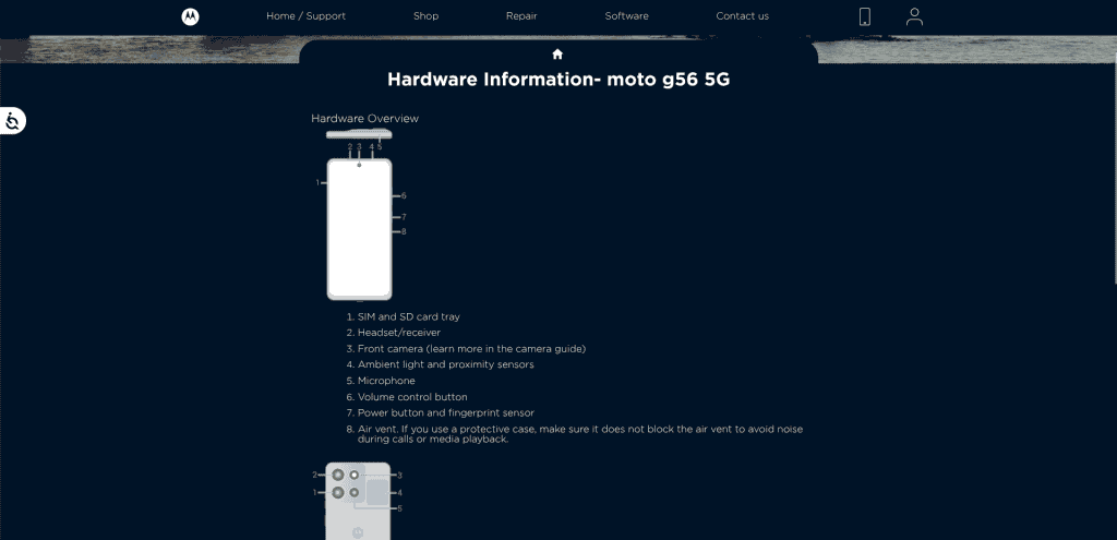 Moto G56 5G - Italian Support Page