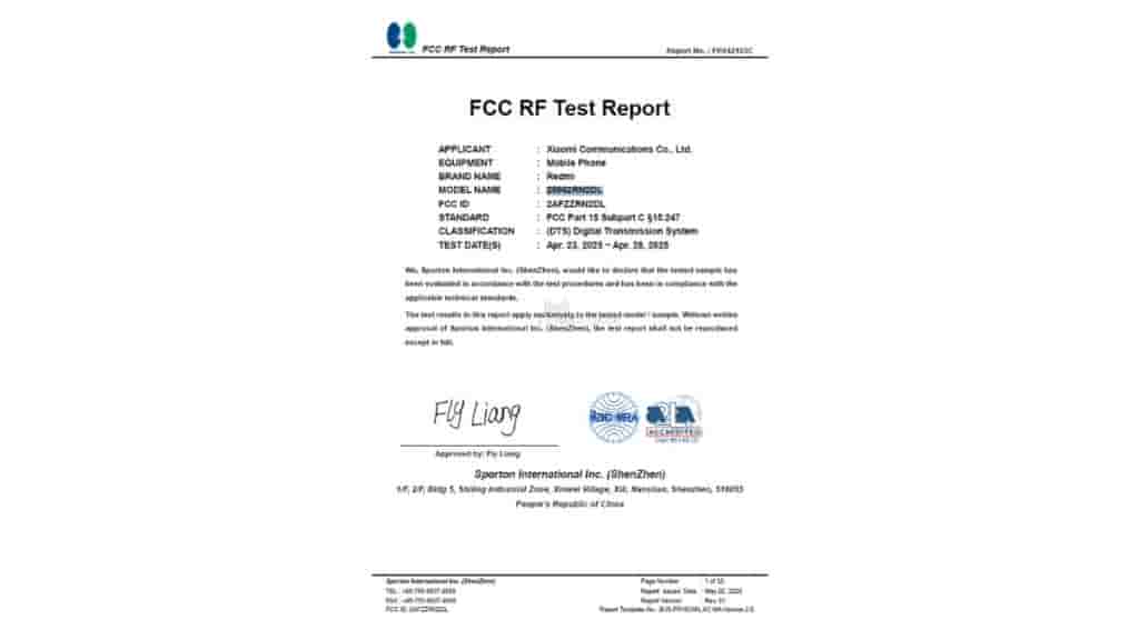 New Redmi Smartphone - FCC Listing (1)