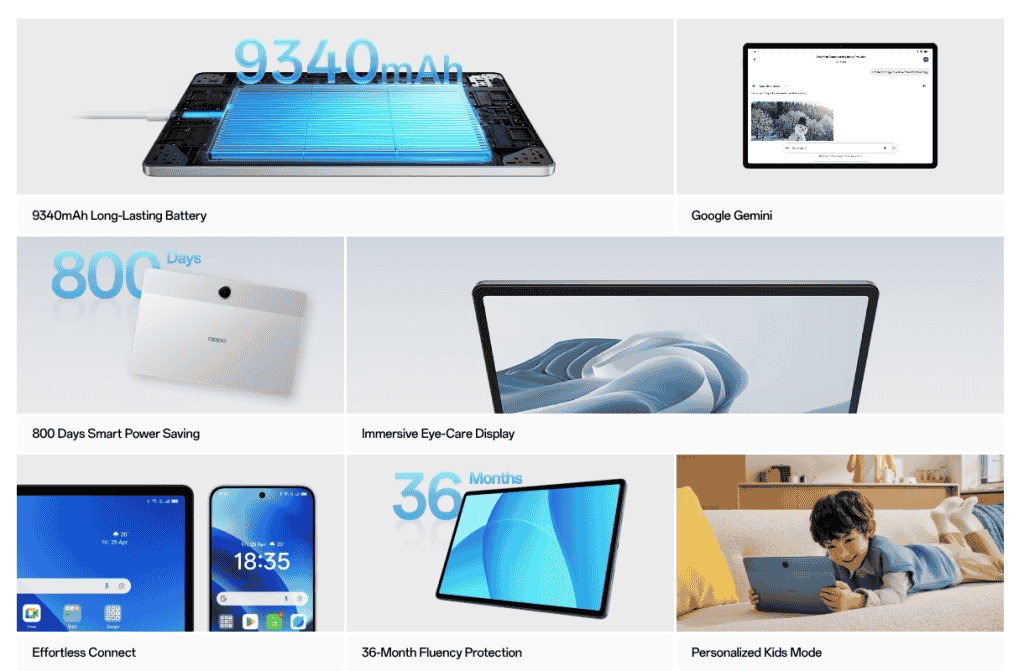 OPPO Pad SE - Key Specs