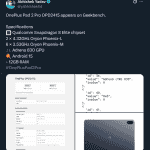 Alleged OnePlus Pad 2 Pro - Geekbench Listing