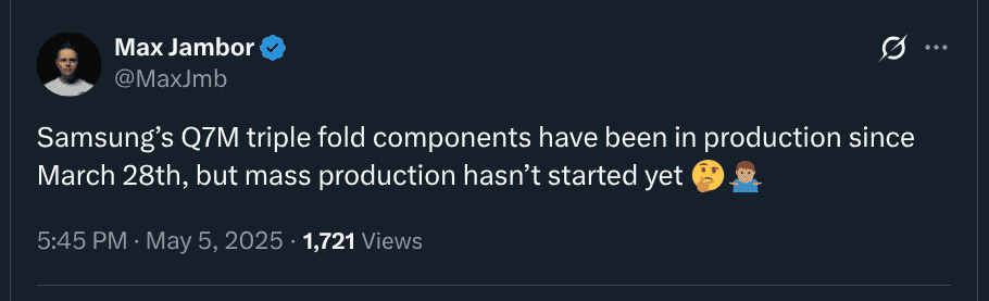 Samsung Q7M Tri-Fold - X Post