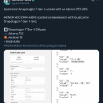 Honor 400 Spotted on Geekbench With Snapdragon 7 Gen 4 - X Post