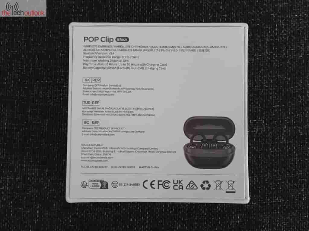 SoundPeats POP Clip - Packaging Box (2)