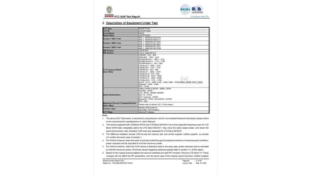 New POCO Smartphone - FCC Certification (2)