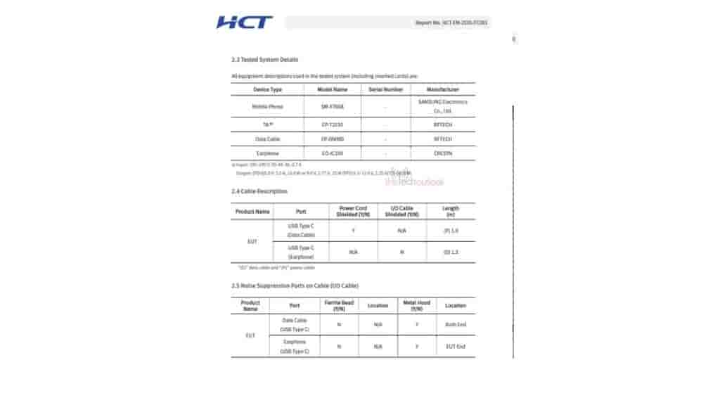 EUT Tested for Z Flip 7