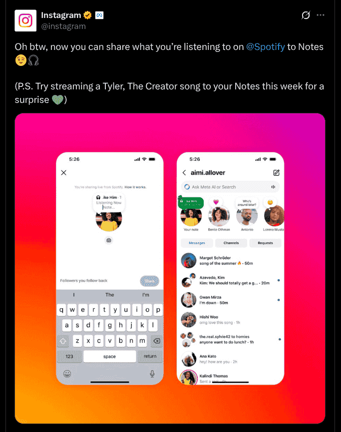 Instagram - X Update
