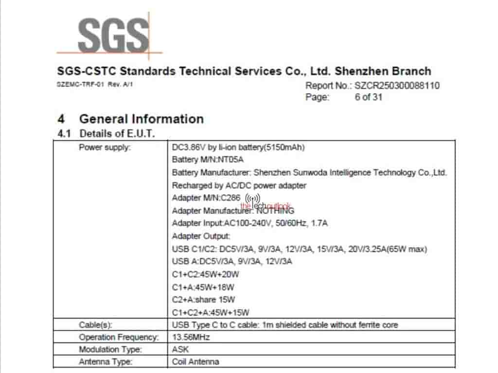 Nothing Phone (3) - FCC Certification (4)