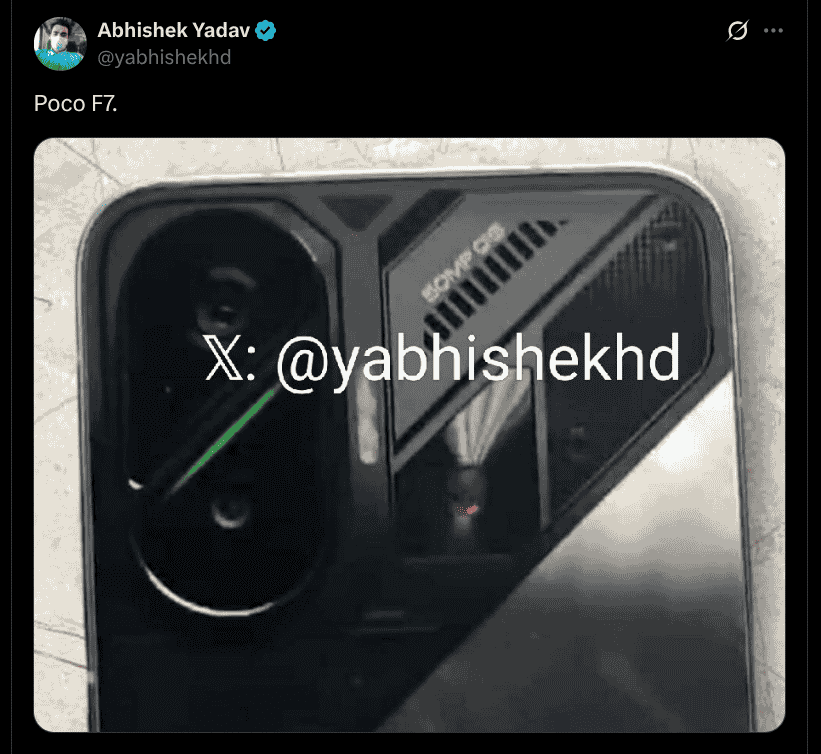 POCO F7 - Revealed Live Image