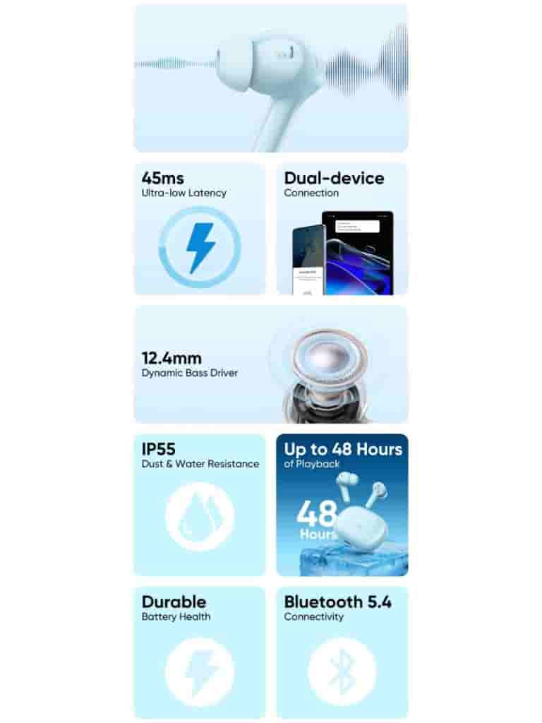Realme T200x Earbuds - Key Specs