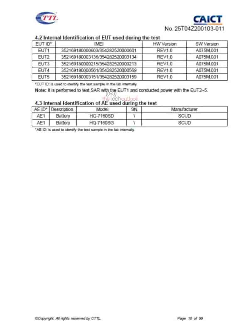 Samsung Galaxy A07 4G - FCC Certification (4)