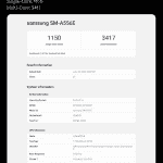 Samsung Galaxy A55 With Android 16 Based One UI 8 - Geekbench Listing