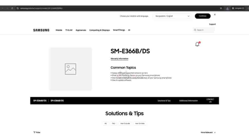 Samsung Galaxy F36 - Bangladesh Support Page
