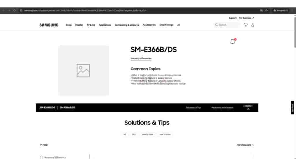 Samsung Galaxy F36 - India Support Page
