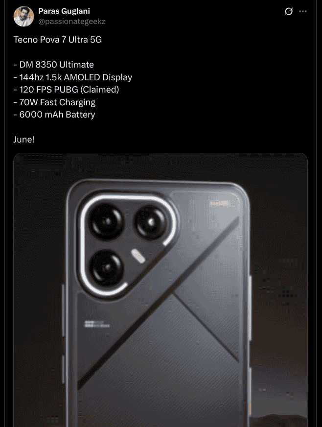 Tecno Pova 7 Ultra 5G - Tipped Details