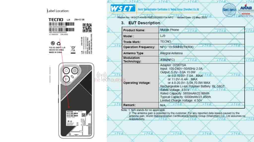 Tecno Pova 7 Ultra - FCC Certification (1)