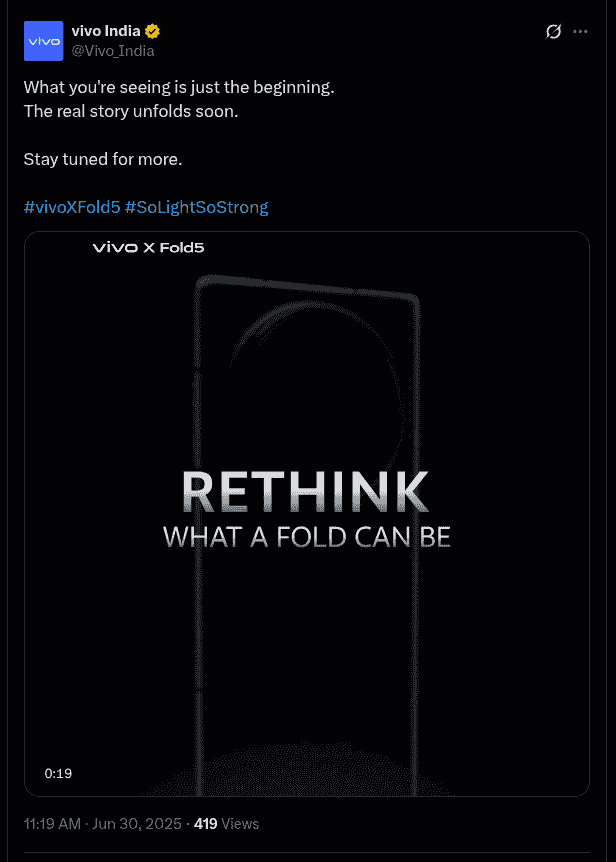 Vivo X Fold 5 - Teaser Poster