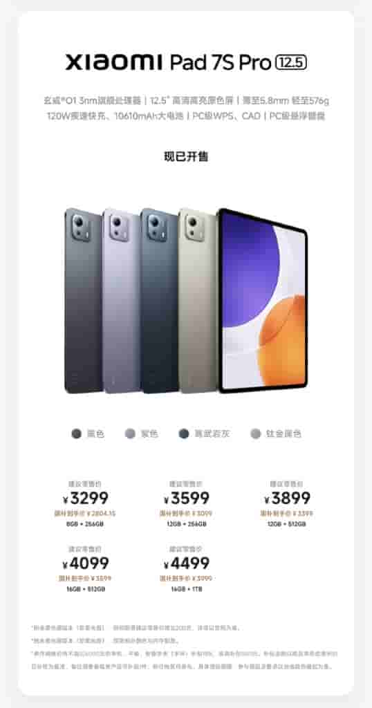 Xiaomi Pad 7S Pro 12.5 - Launch Poster