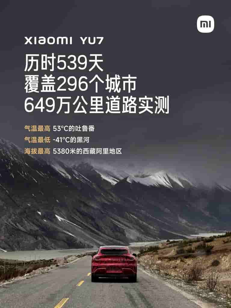 Xiaomi YU7 - Road Test Results