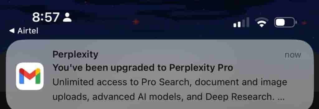 Airtel Users Getting Free Perplexity Pro for 12 Months - Image (2)