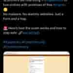 Google Form Scam Promising Free Crypto Coins - Kaspersky X Post