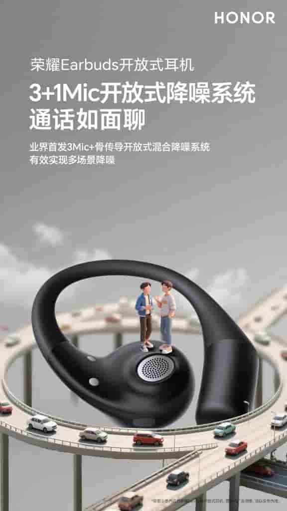 Honor New Open Earbuds - 3+1 Mic Open Noise Reduction