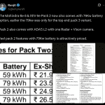 Mahindra BE 6 and XEV 9e Pack 2 Now in 79kW Battery Option - X Post