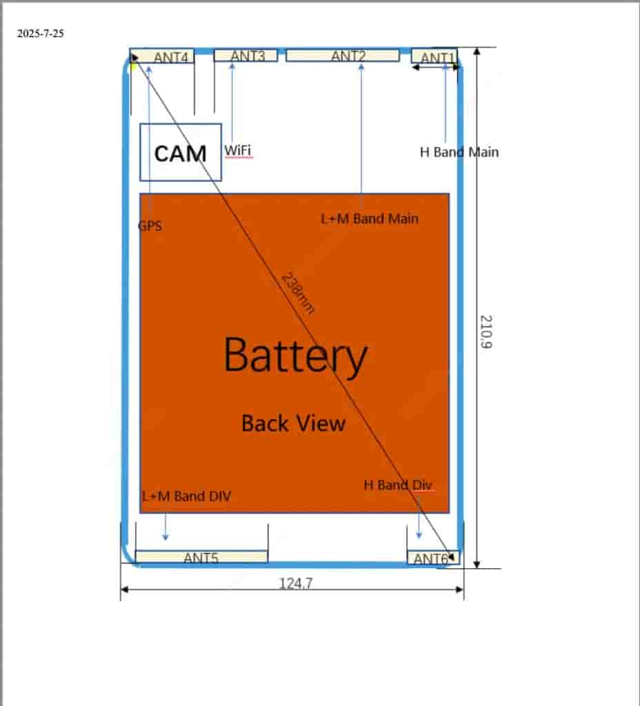 Samsung Galaxy Tab A11 WiFi-Only Version ('SM-X133') - FCC Listing (4)