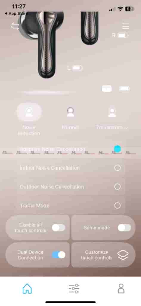 SoundPeats-Air5-Pro-App-Home-Screen