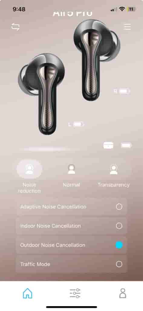 SoundPeats Air5 Pro App Home Screen4