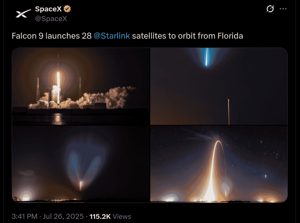SpaceX Again Launches Falcon 9 Rocket Carrying 28 More Starlink ...