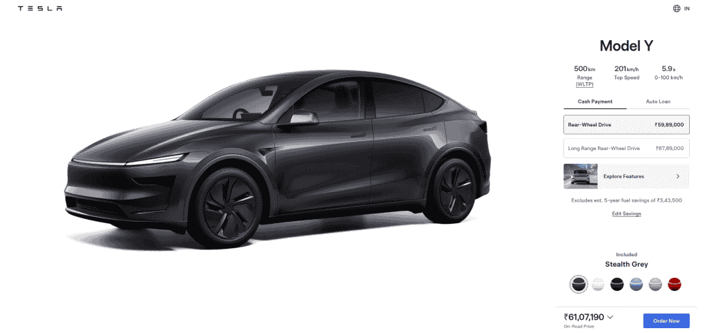 Tesla Model Y - India Listing (1)