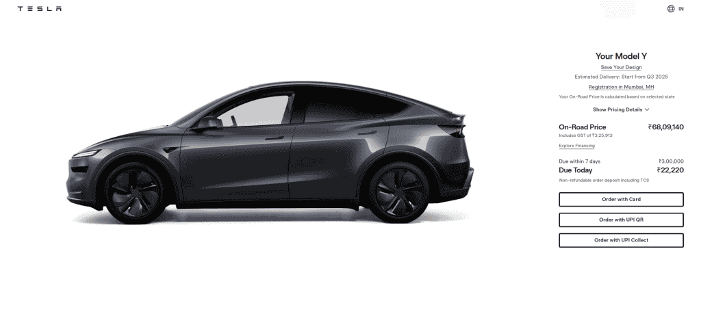 Tesla Model Y - India Listing (3)