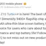 iQOO Z10 Turbo+ Smartphone - MediaTek Dimensity 9400+ Chip and 8000 mAh Battery