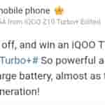 iQOO Z10 Turbo+ Smartphone - Thin as Predecessor