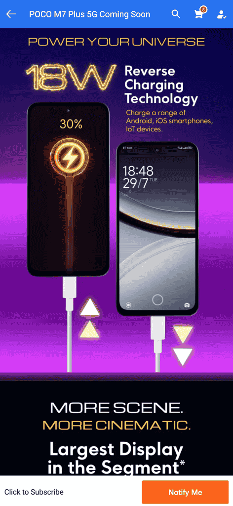 18W Reverse Charging