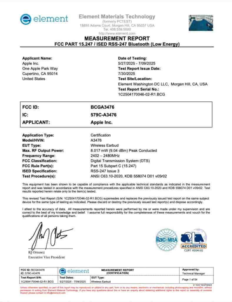 Apple Beats 'A3476' - FCC Certification (1)