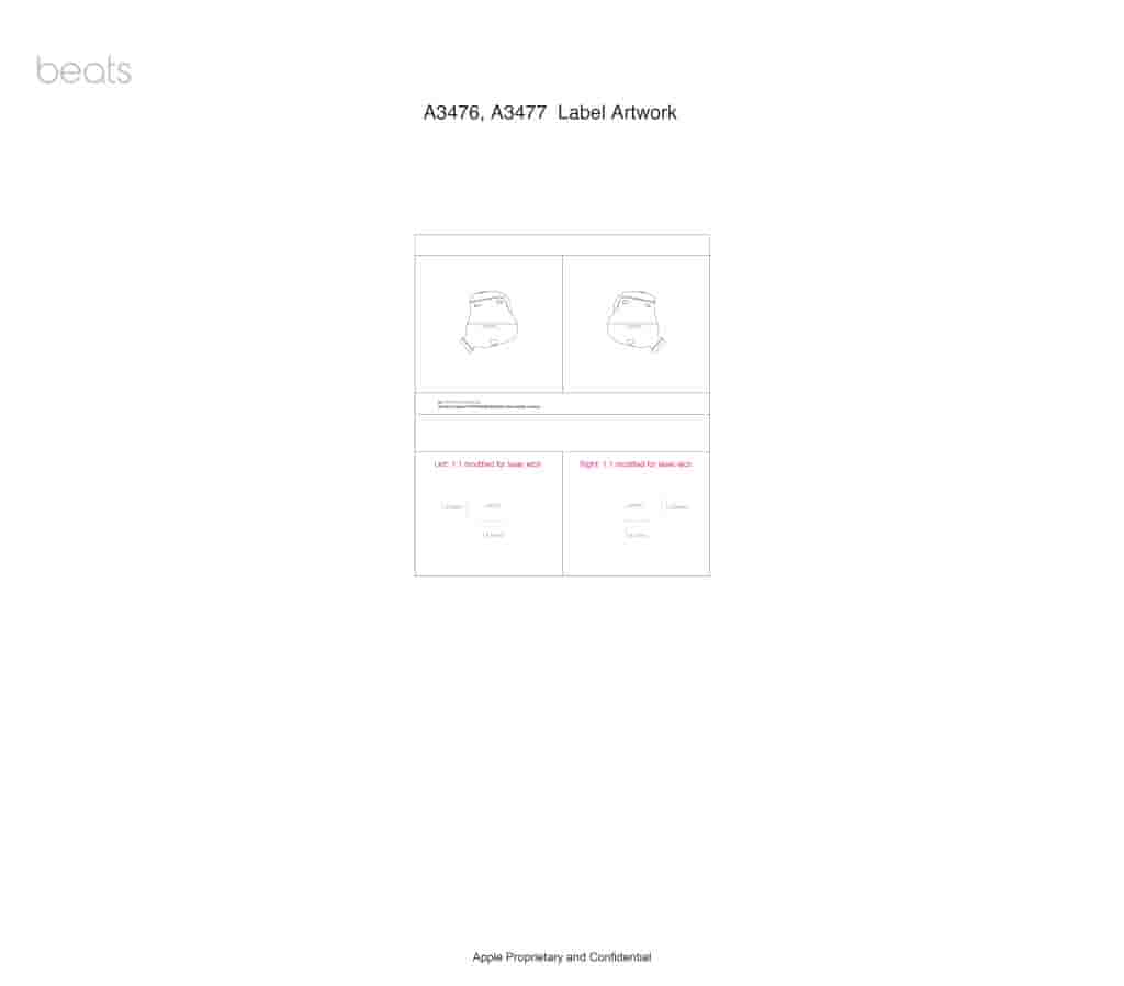 Apple Beats 'A3476' and 'A3477' - Schematic Images and Other Details Revealed
