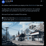Battlefield 6 Open Beta on PC Requires Secure Boot to be Turned On - X Post